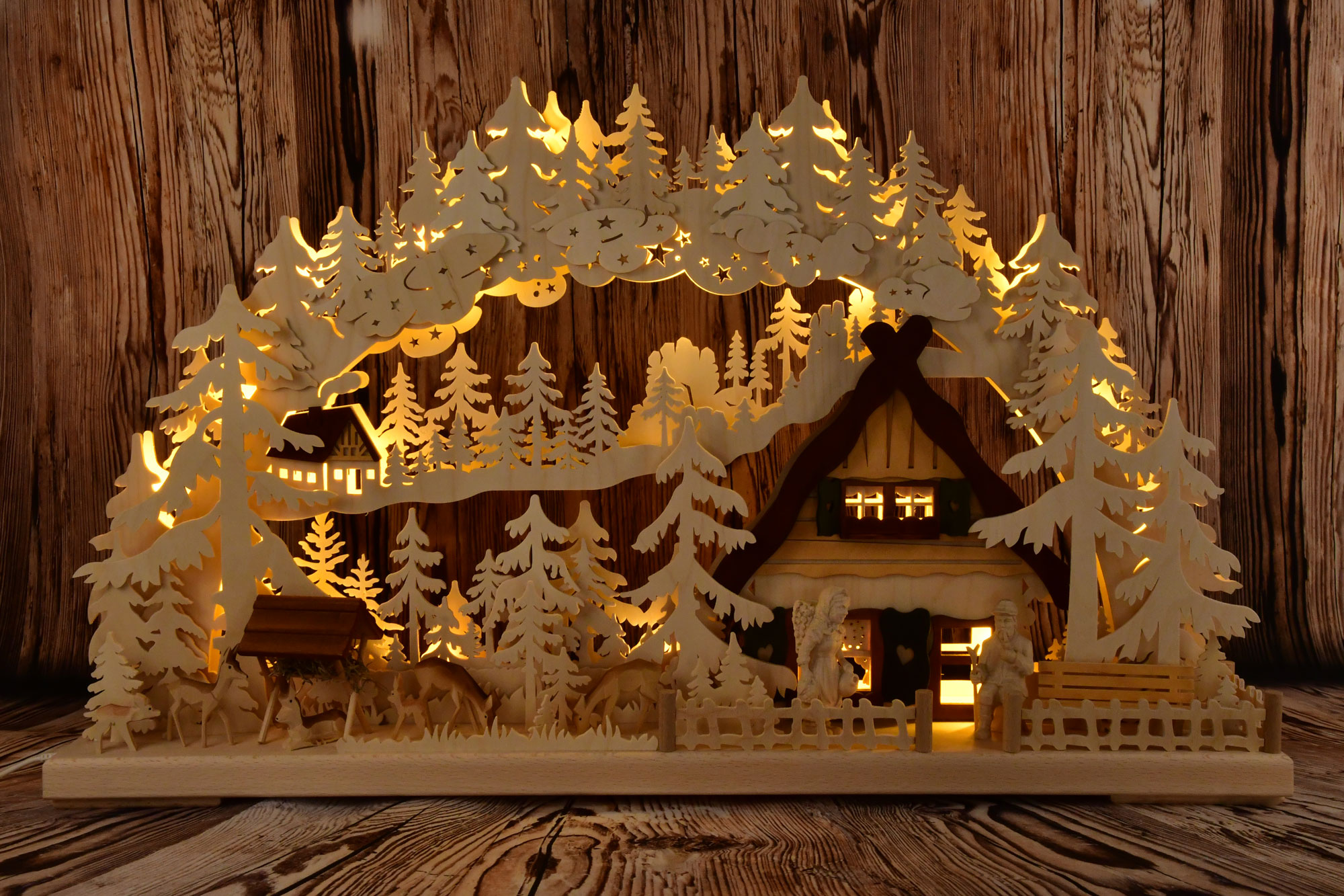 Large 3D candle arch, Feierabend Full USB