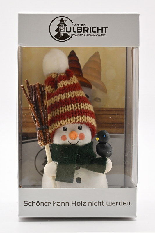 World Cup snowman with broom, H 11 cm