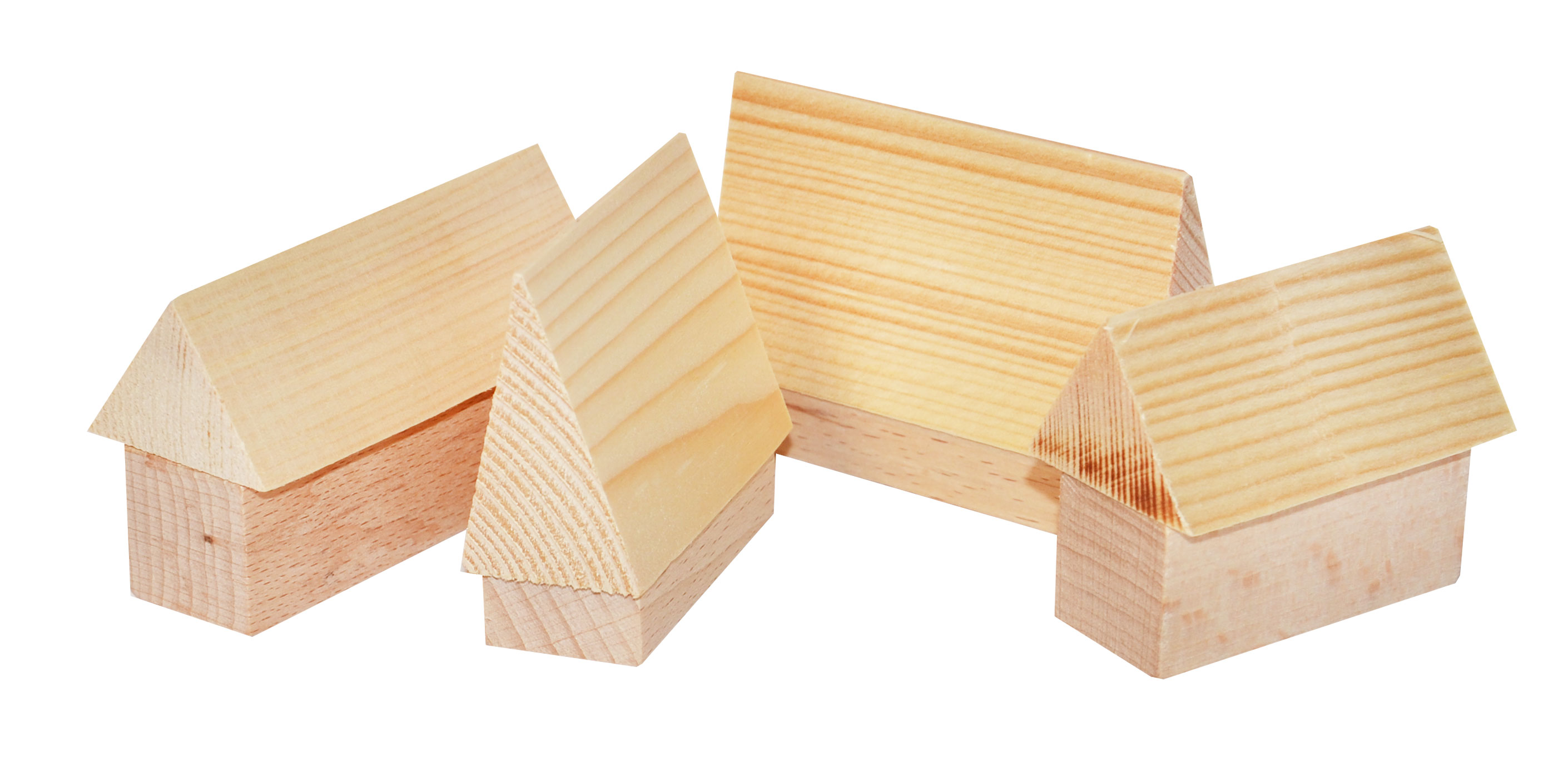 4 houses for crafting, approx. 6 cm