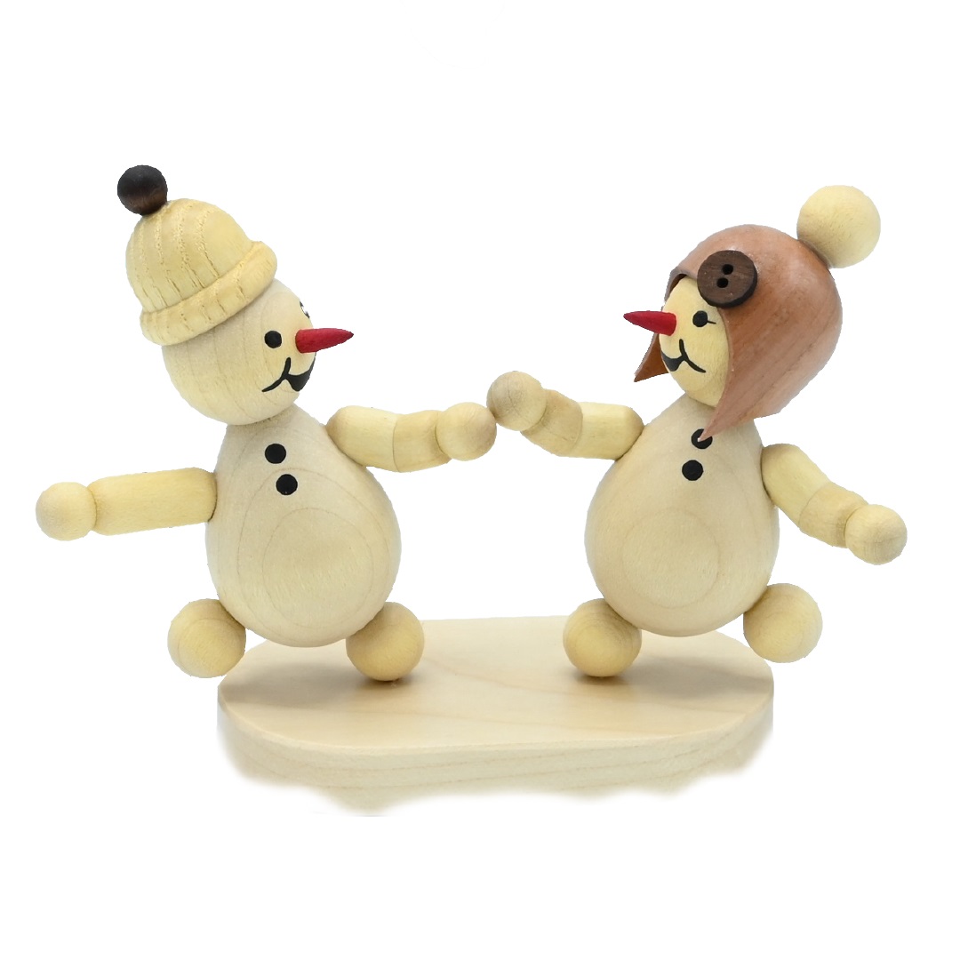 Snowman siblings dancing