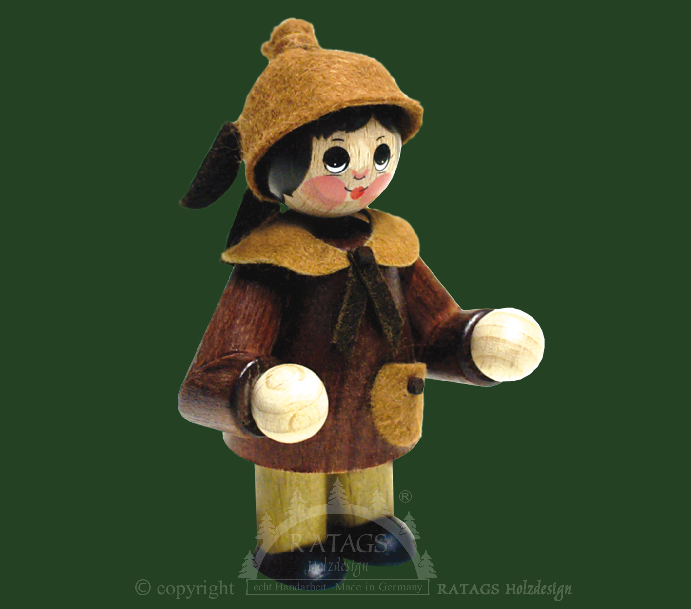 Large figure, boy with cap