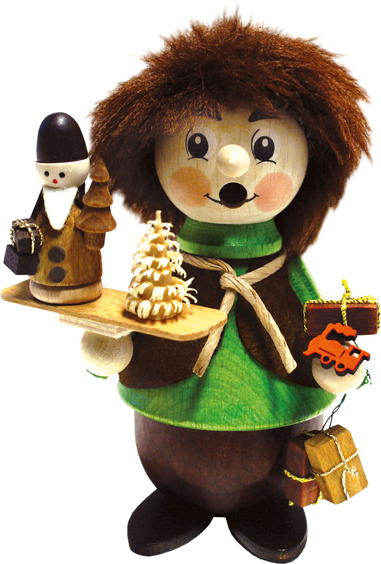 Erzgebirgsjunge mit Weihnachtsmann, Kurzlatscher Erzgebirgsjunge mit Weihnachtsmann, Kurzlatscher