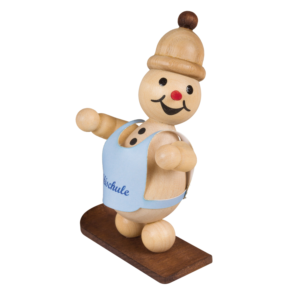 Junior beginner snowboarder standing 8 cm