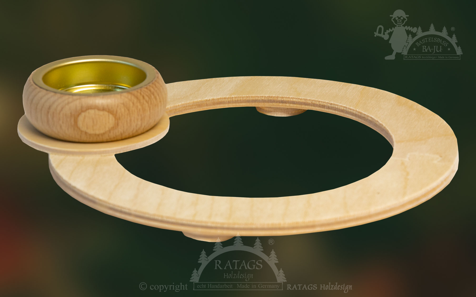 Light ring for crafting 1 tea light, 1 plate