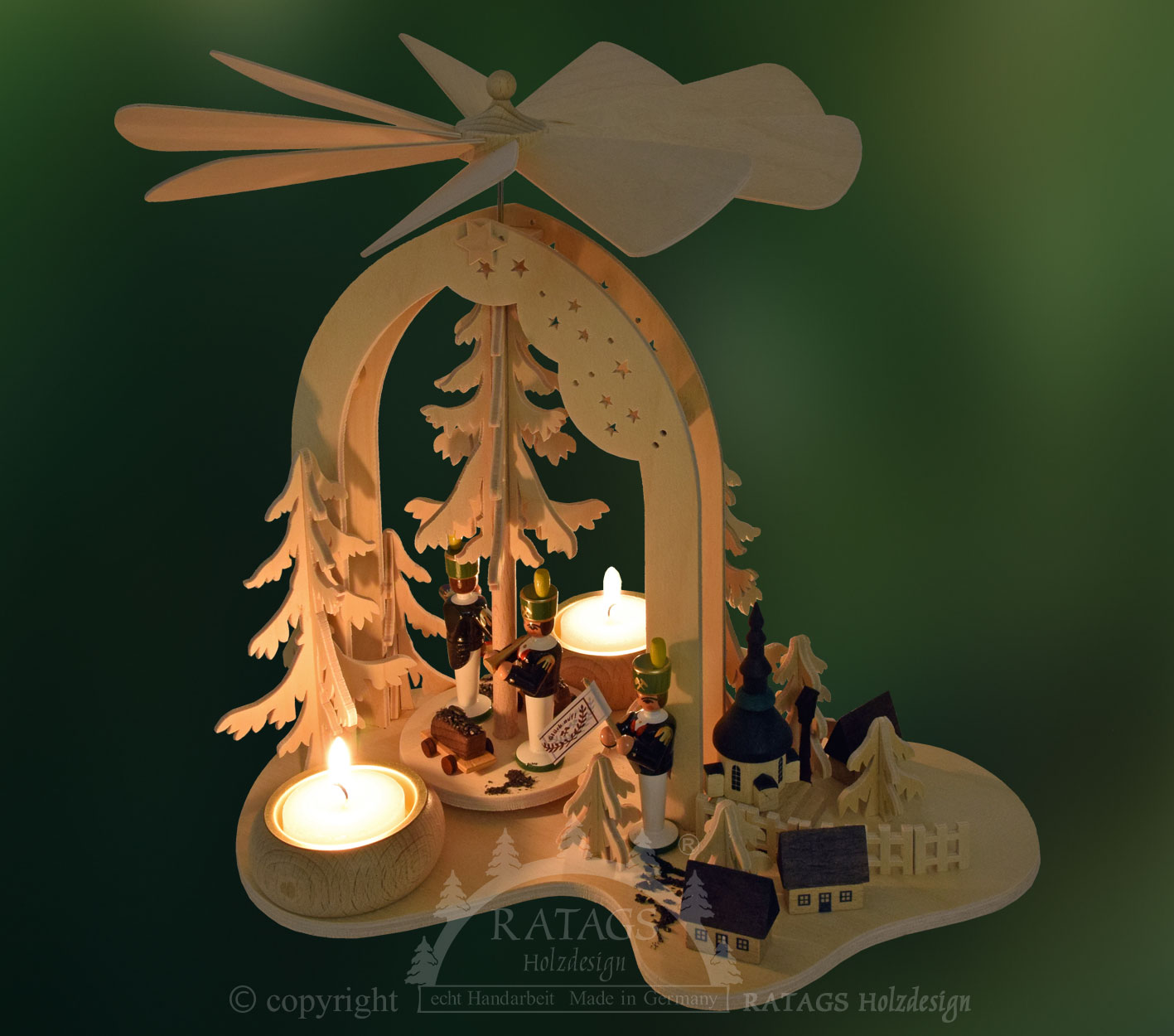 Sternbogenpyramide, 3 Bergmänner Sternbogenpyramide, 3 Bergmänner