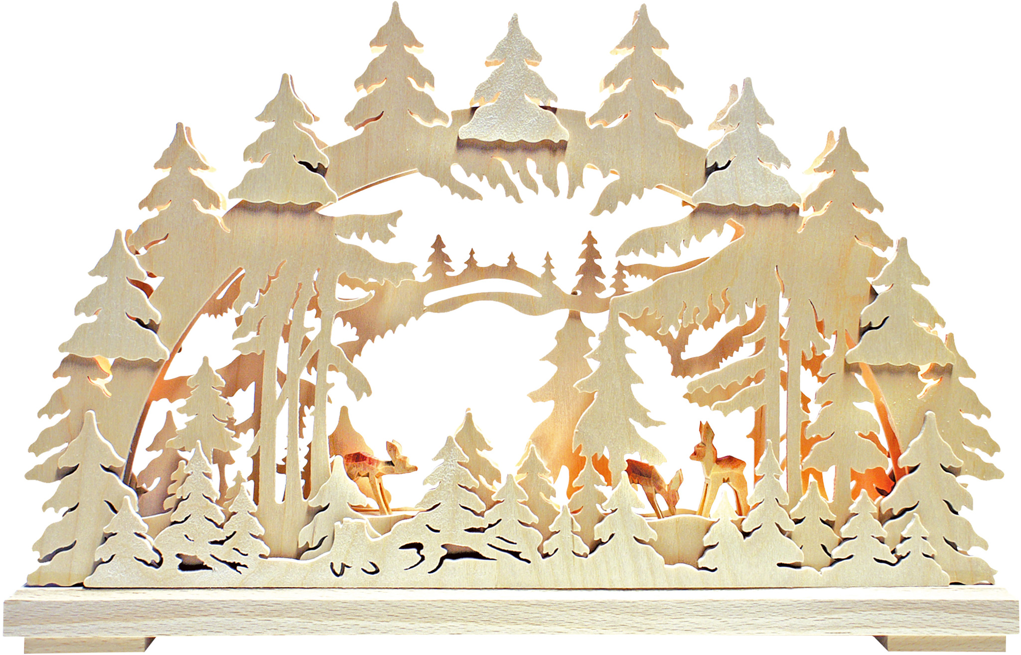 Schwibbogen klein, Waldfrieden, 3 Rehe Schwibbogen klein, Waldfrieden, 3 Rehe