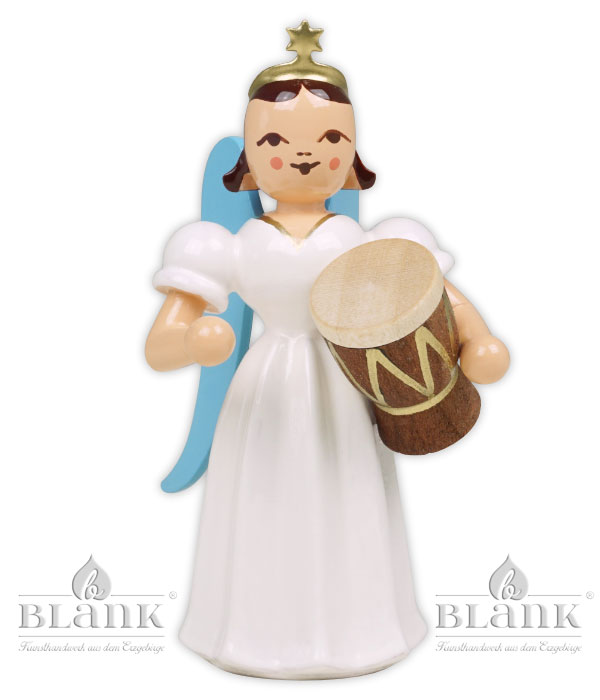 Angel musician playing a djembe