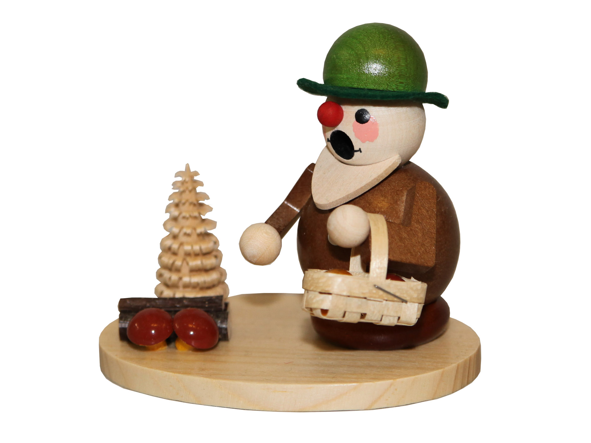 Räuchermann, Pilzsucher mit Korb