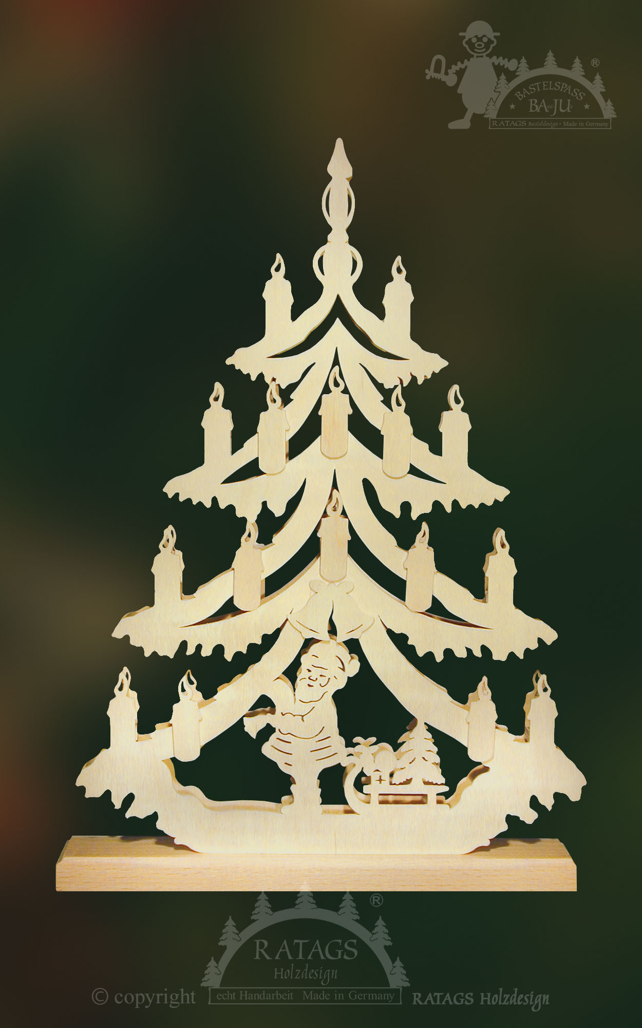 Tanne zum Basteln, klein, Weihnachtsmann