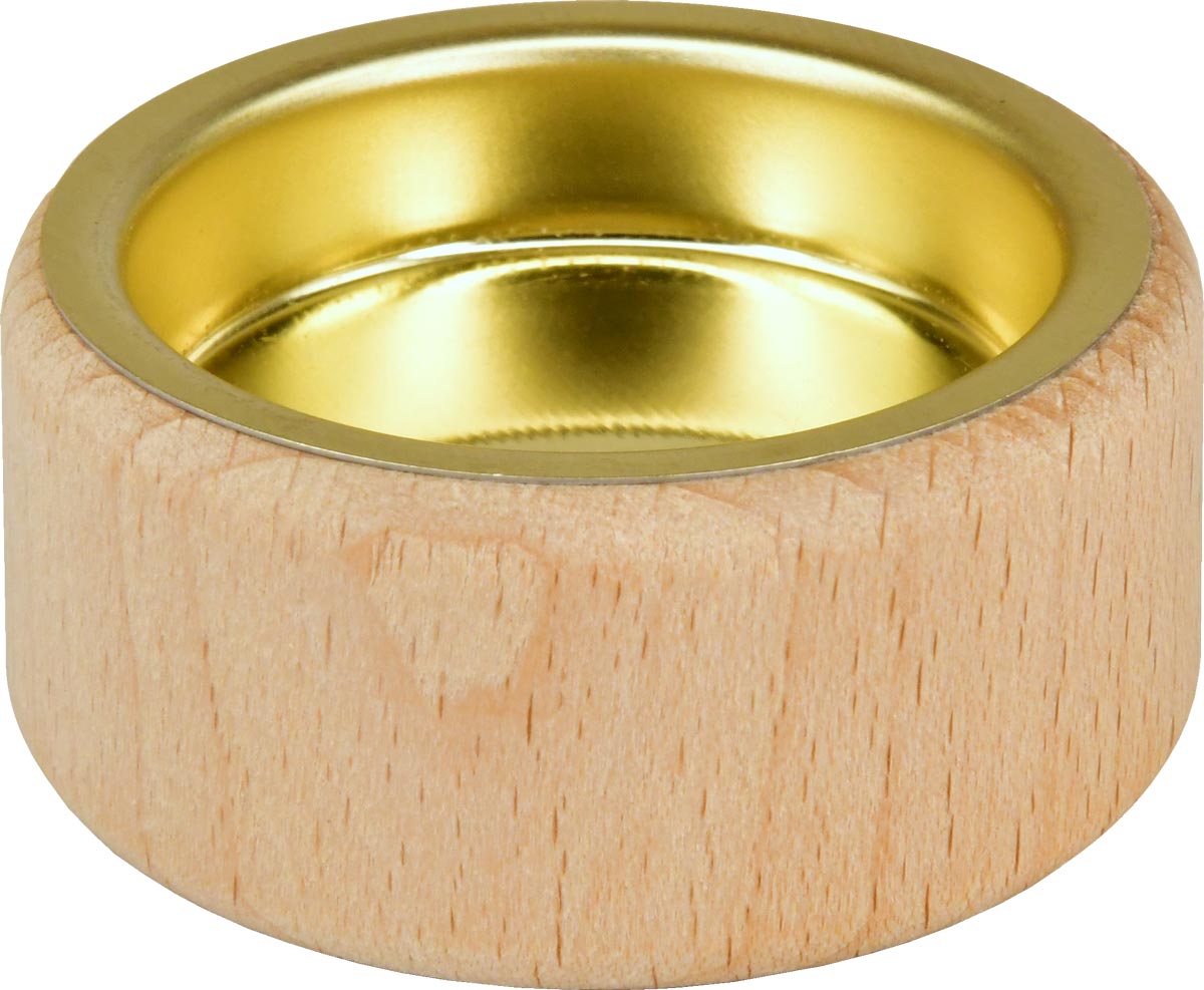 Tealight holder, round, smooth edge, complete