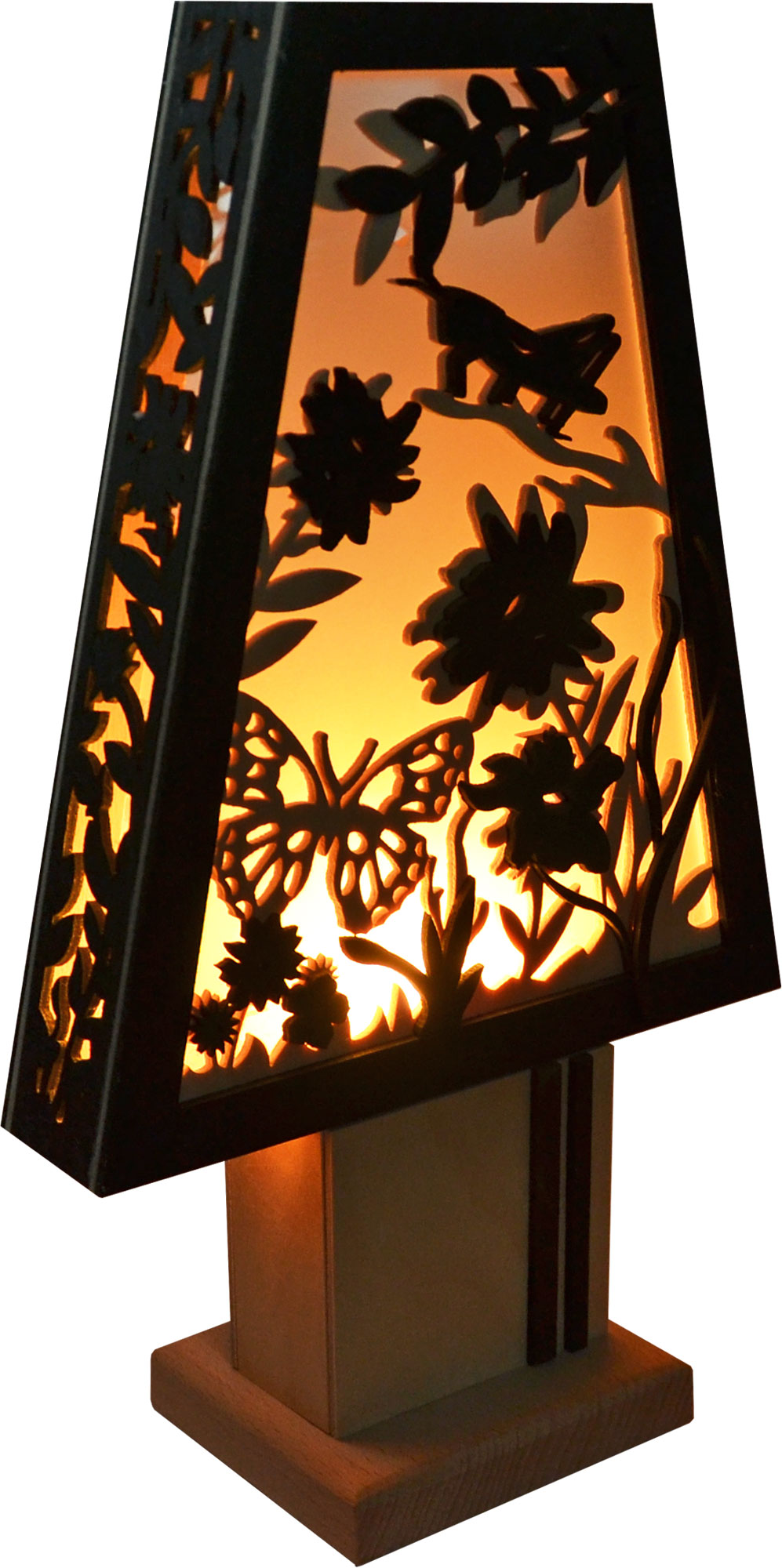 Romantic lamp, butterfly, natural