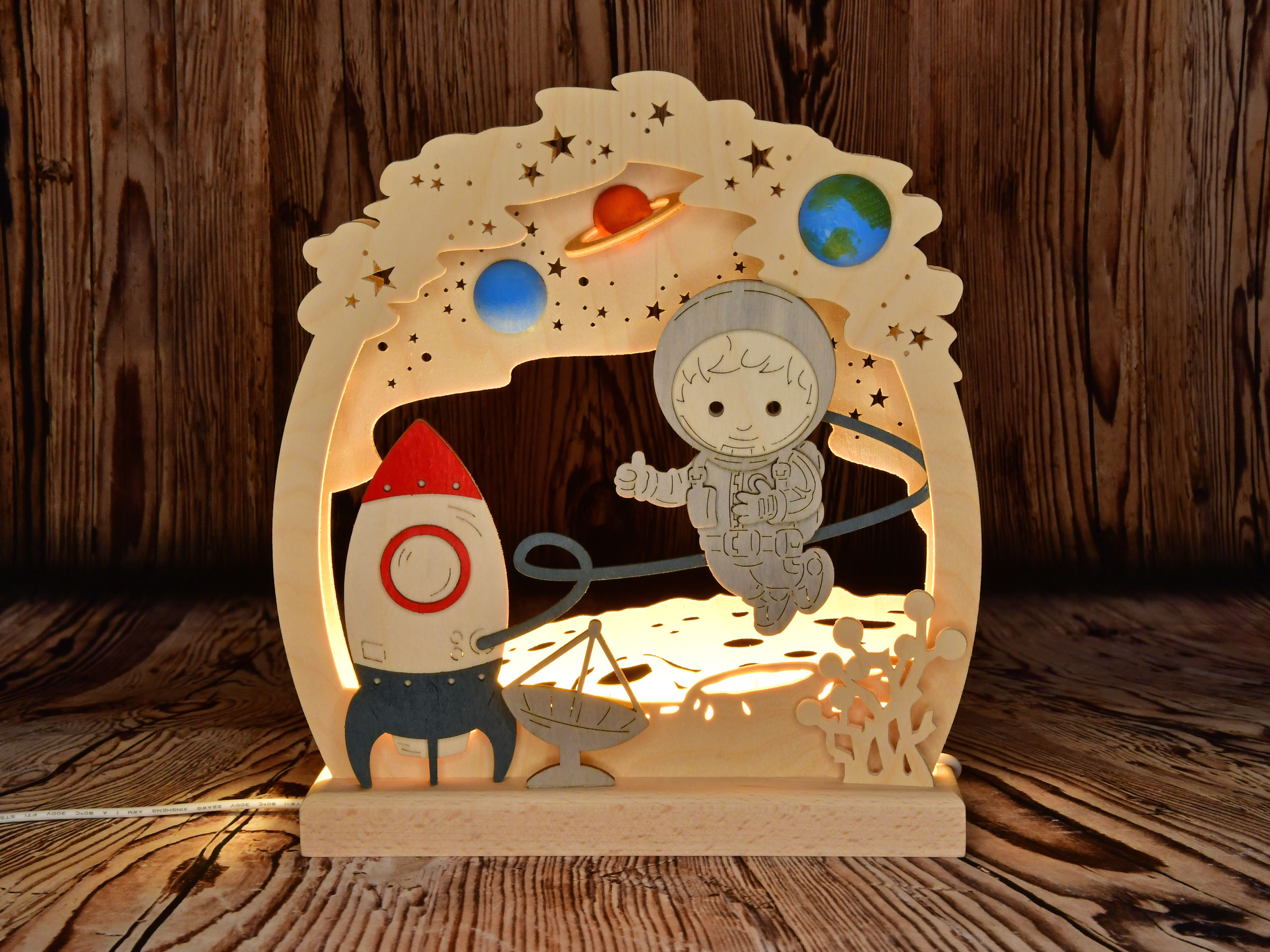 Romantic lamp Sandmännchen in space Full USB