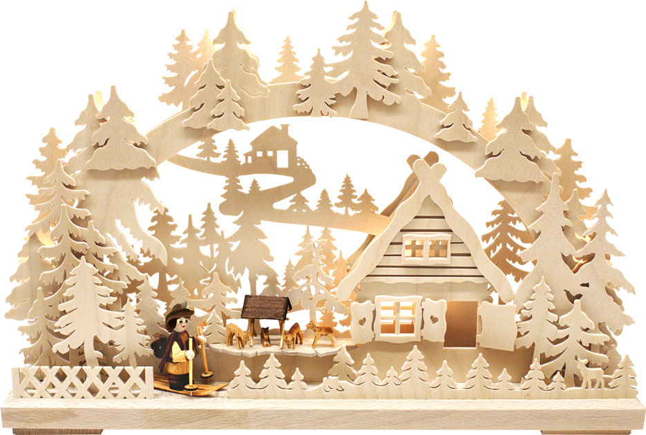 Small 3D candle arch, cross-country skiing