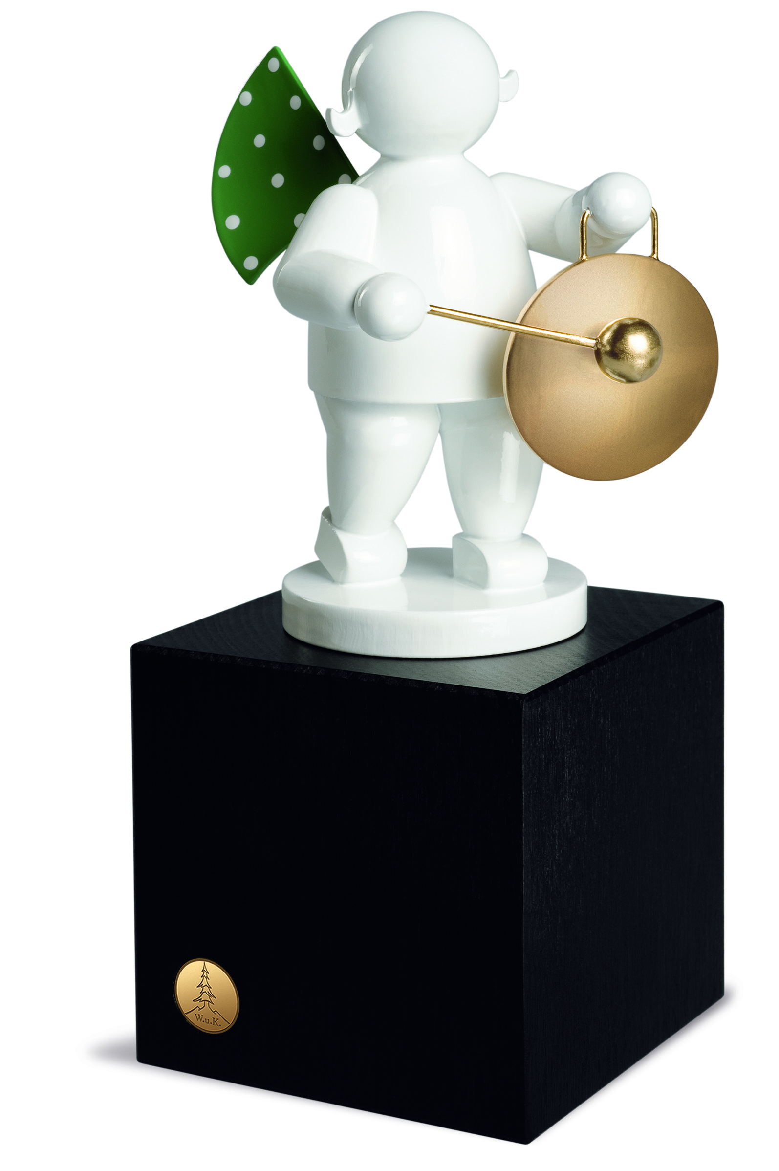 Engel mit Gong, auf mittlerem Sockel