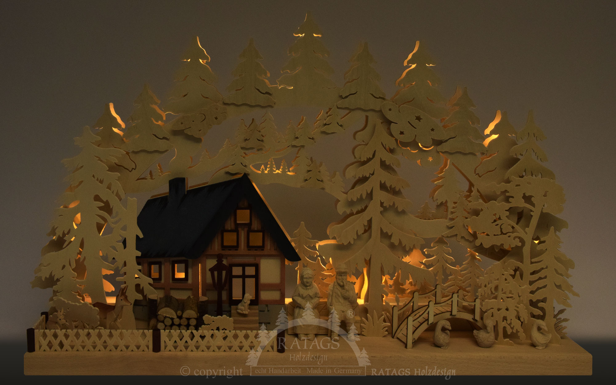 Medium-sized 3D Schwibbogen, Am Waldbach