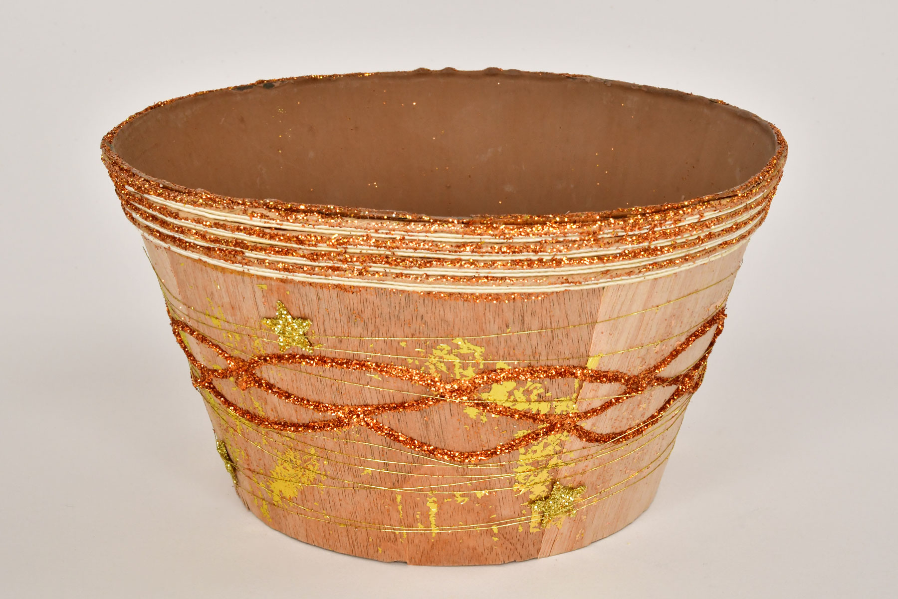 Sisal plant pot with natural materials Pot, round, large