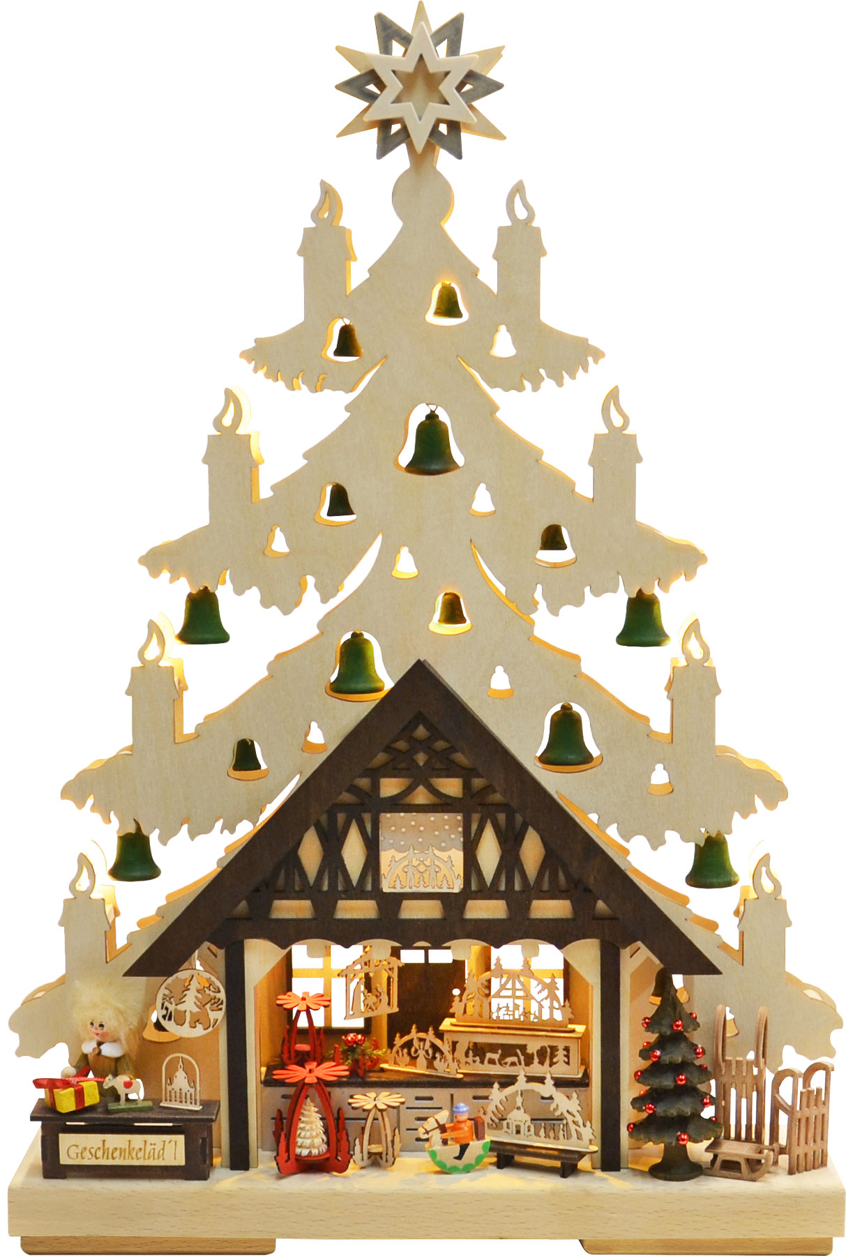 Tanne klein, Geschenkelädl‘e grüne grüne Glöckchen