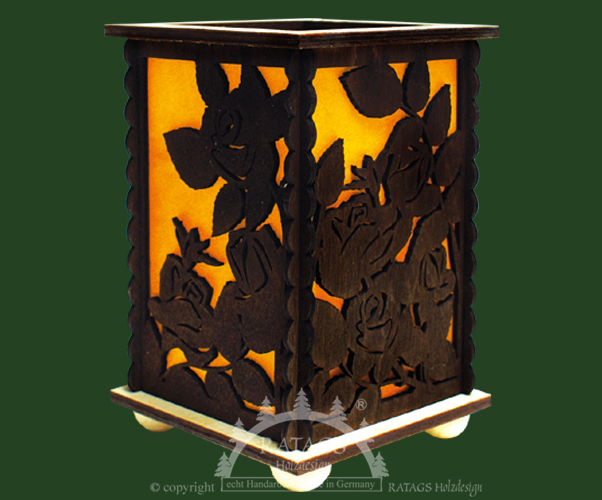 Lantern, rose, brown, orange, for tea lights