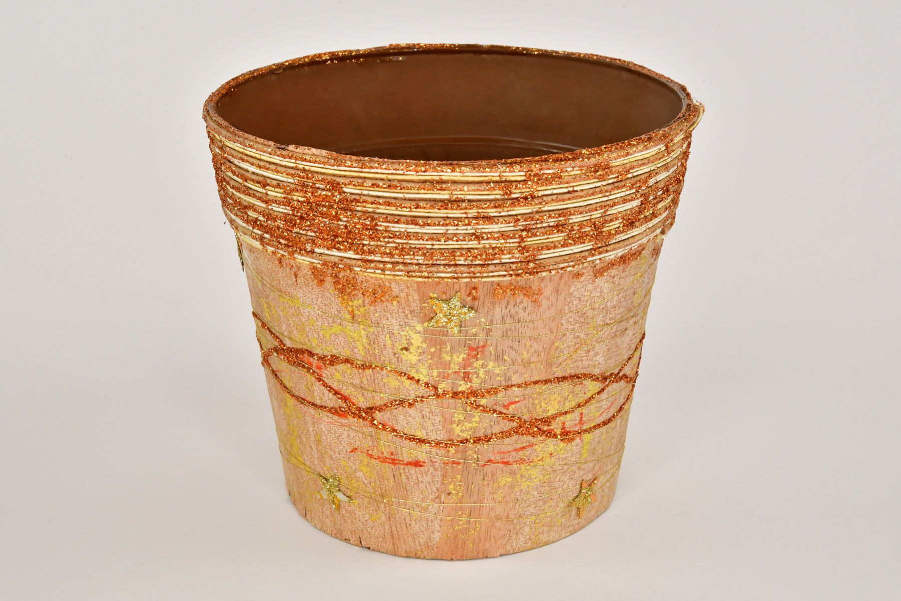 Sisal plant pot with natural materials Pot, round, medium size