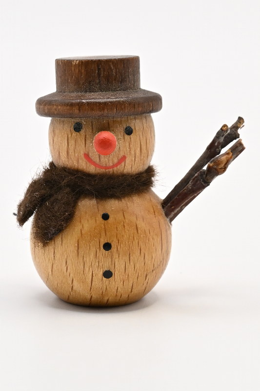 Snowman, brown hat