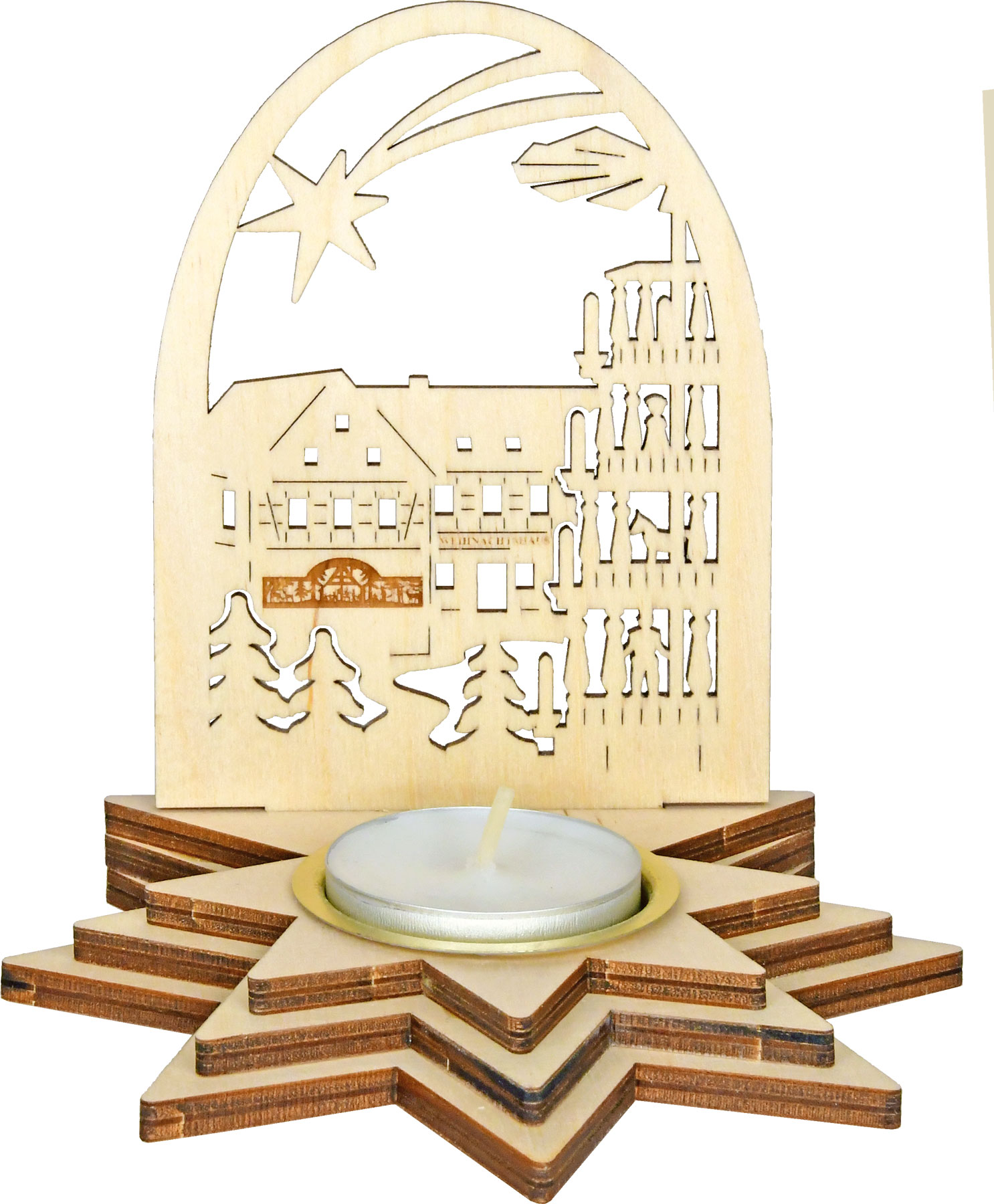 Schattenspiel, Kunsthandwerkerhaus RATAGS, 1 Teelichthalter