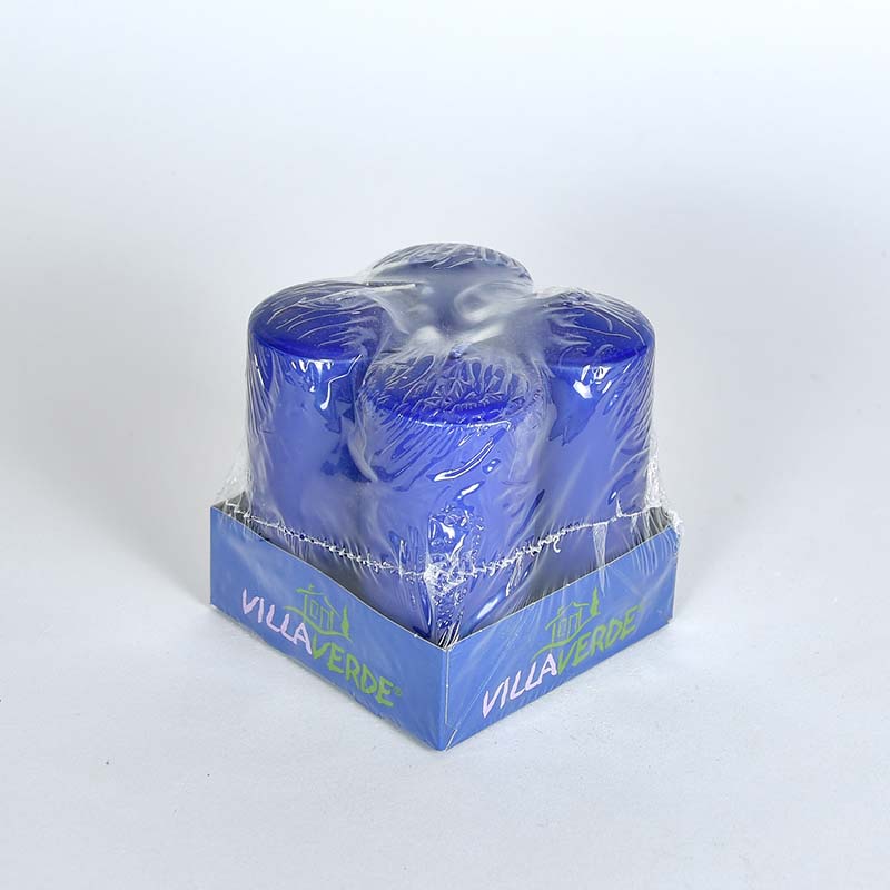 Candle stub 110-50 mm, blue Villa Verde; 4 pieces