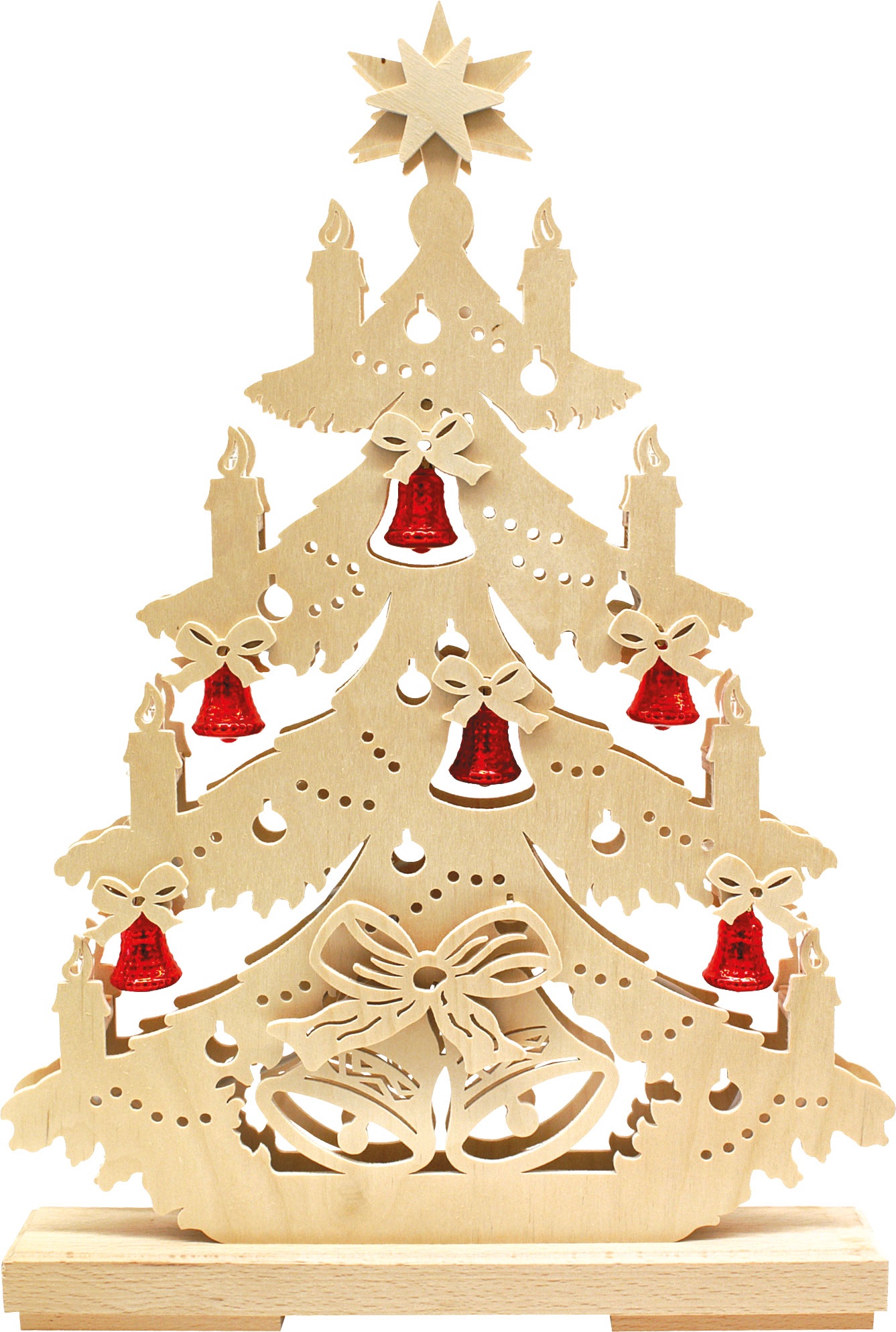 Small fir tree, 6 red bells