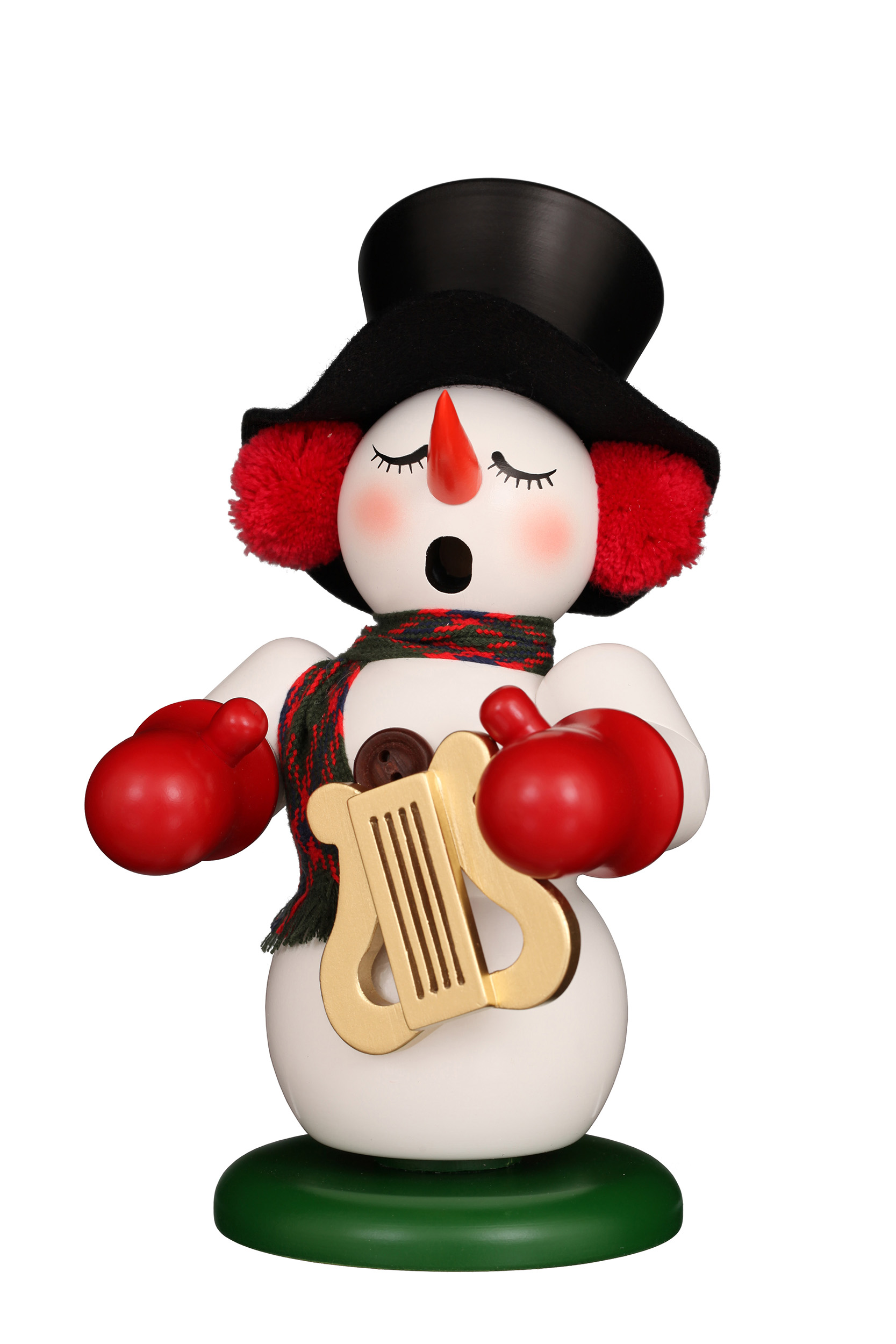 Räuchermann, Schneemann mit Leier