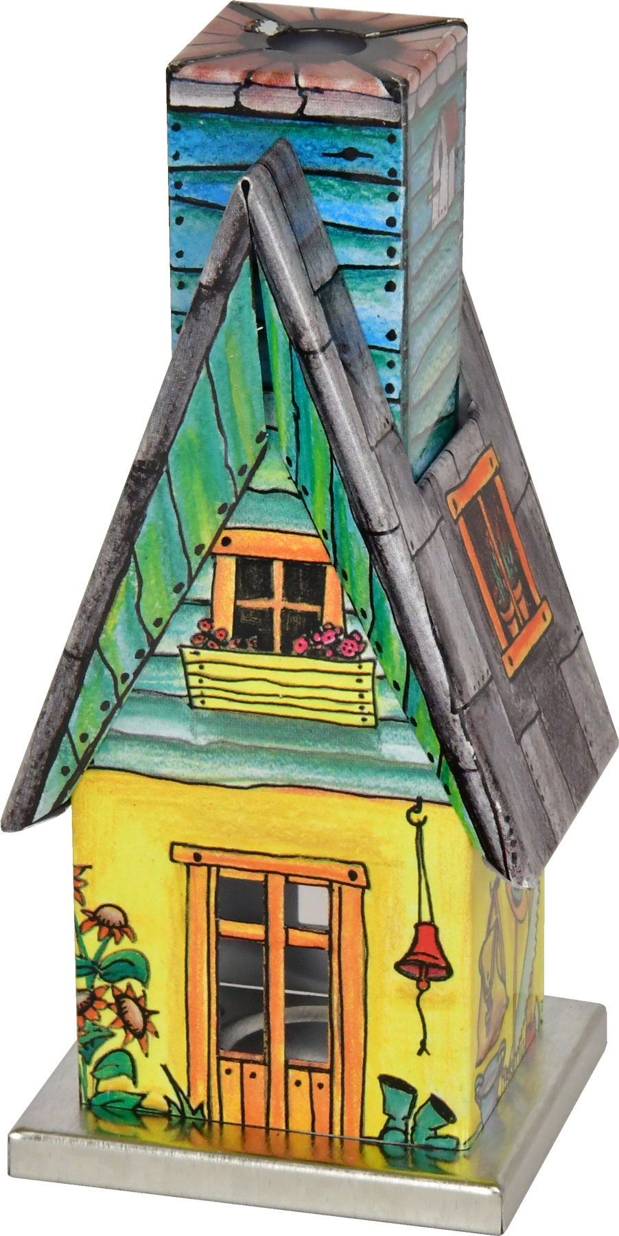 No.5 KNOX-Hütte, gelb, grün KNOX-Räucherhütte Metall