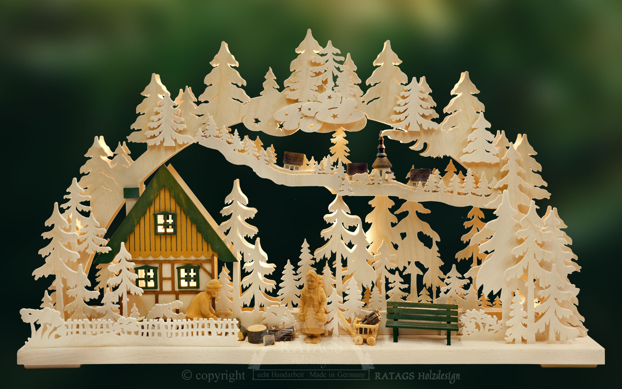 Large 3D candle arch, Altseiffener Handwerk