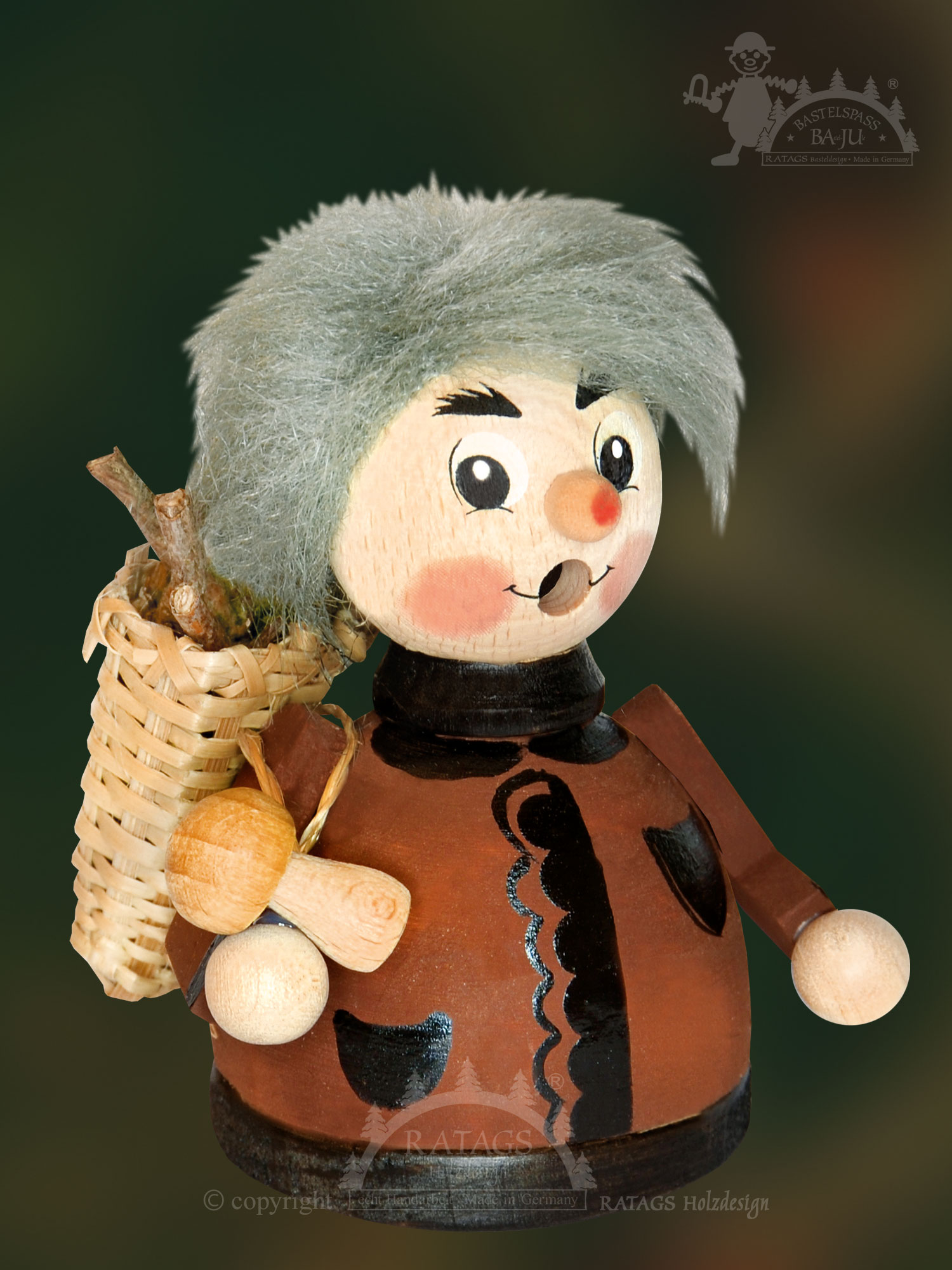 Räuchermännchen zum Basteln, Moppel, Waldfrau Räuchermännchen zum Basteln, Moppel, Waldfrau