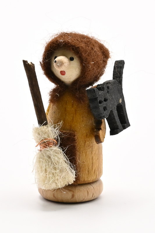 Miniaturefigur, heks, H 3,5 cm