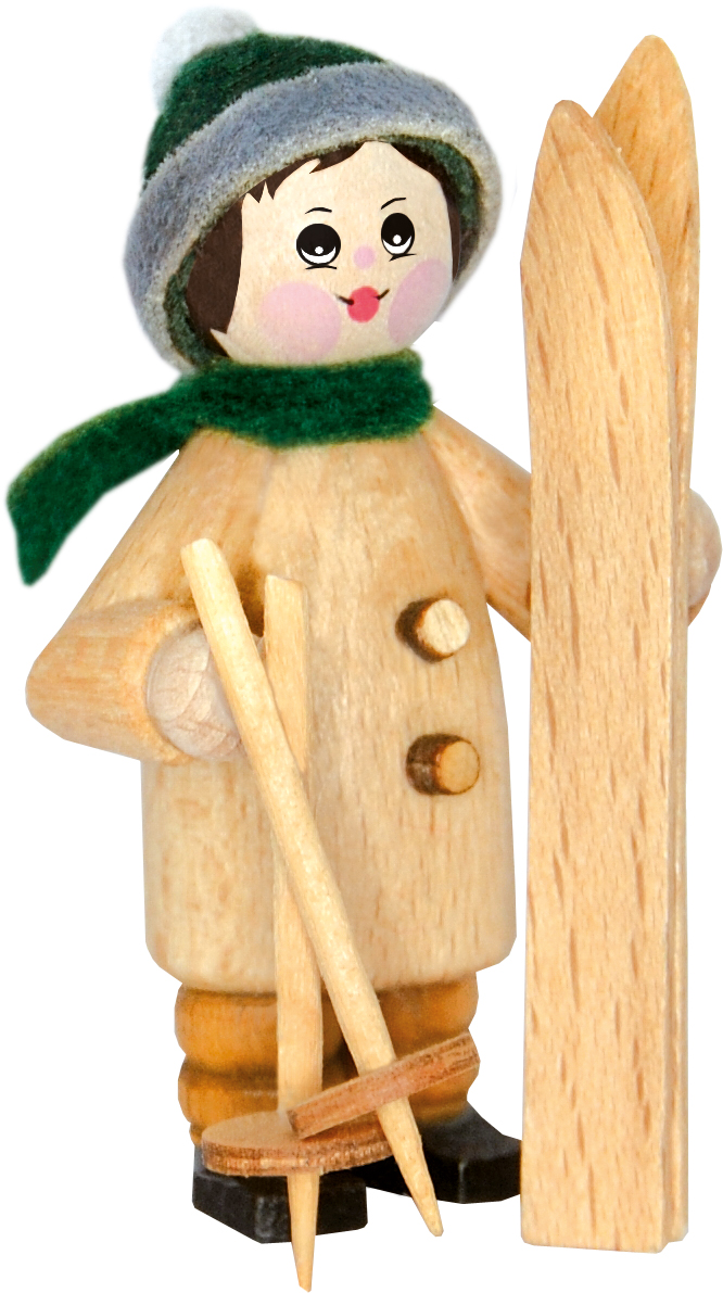 Figure, ski carrier, natural