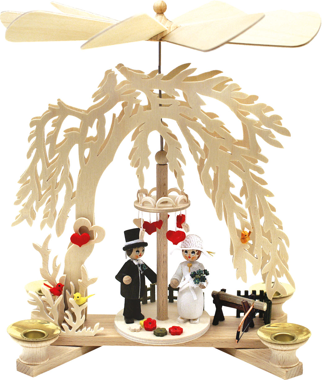 Wedding pyramid, bride and groom