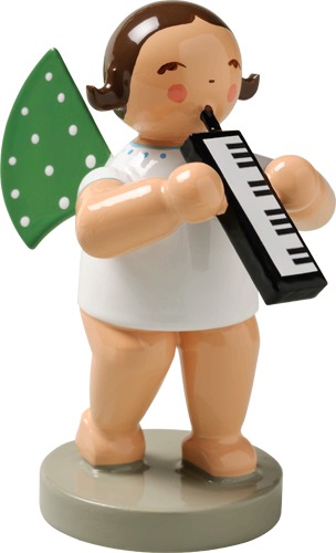 Engel mit Melodika dunkles Haar