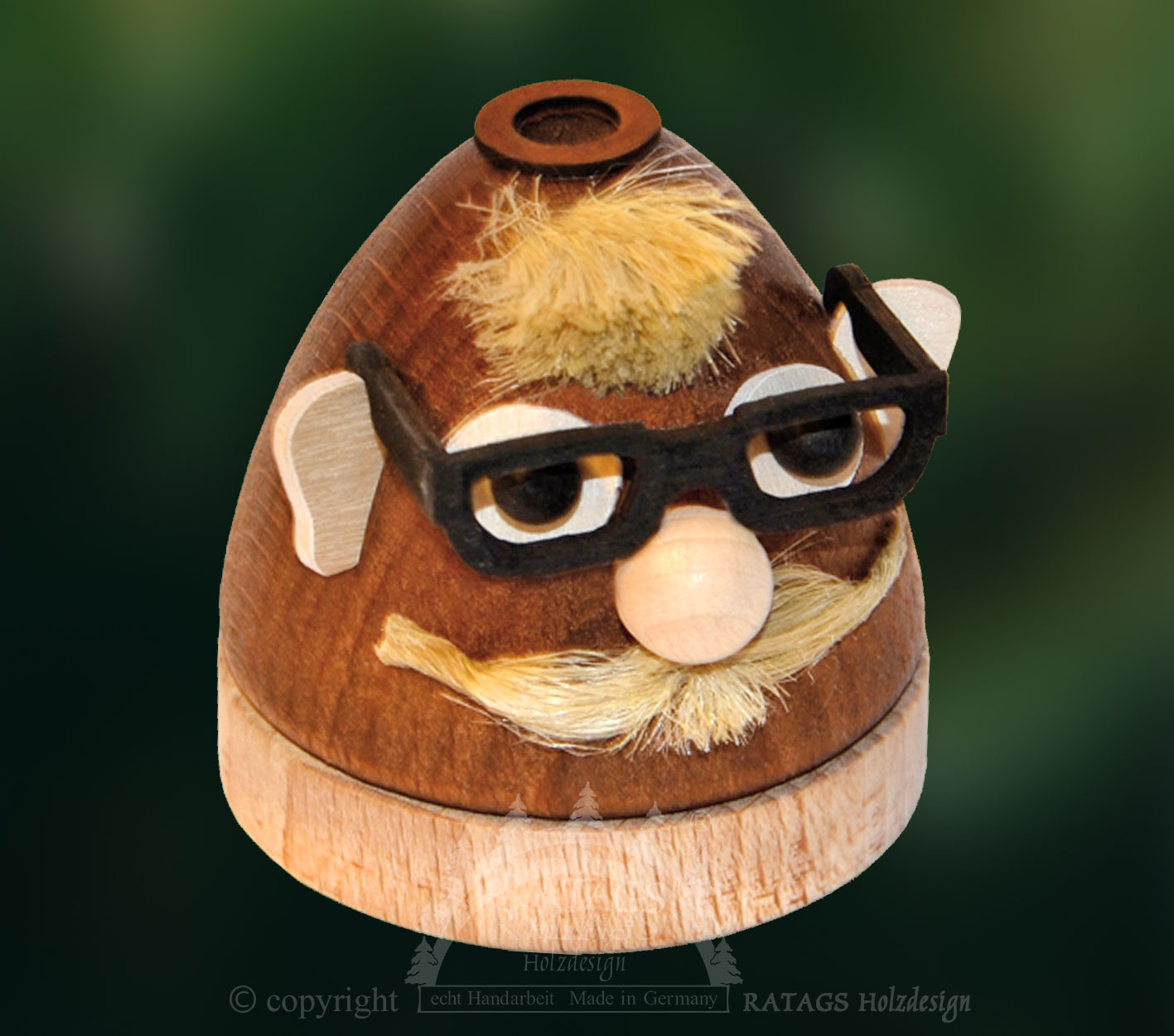 Roochgobb, man med skägg och glasögon
