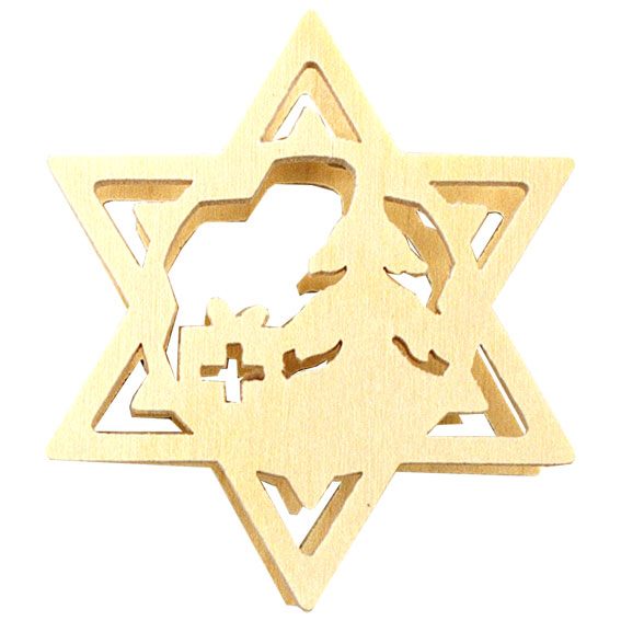 Aufsteckstern Tanne mit Geschenk