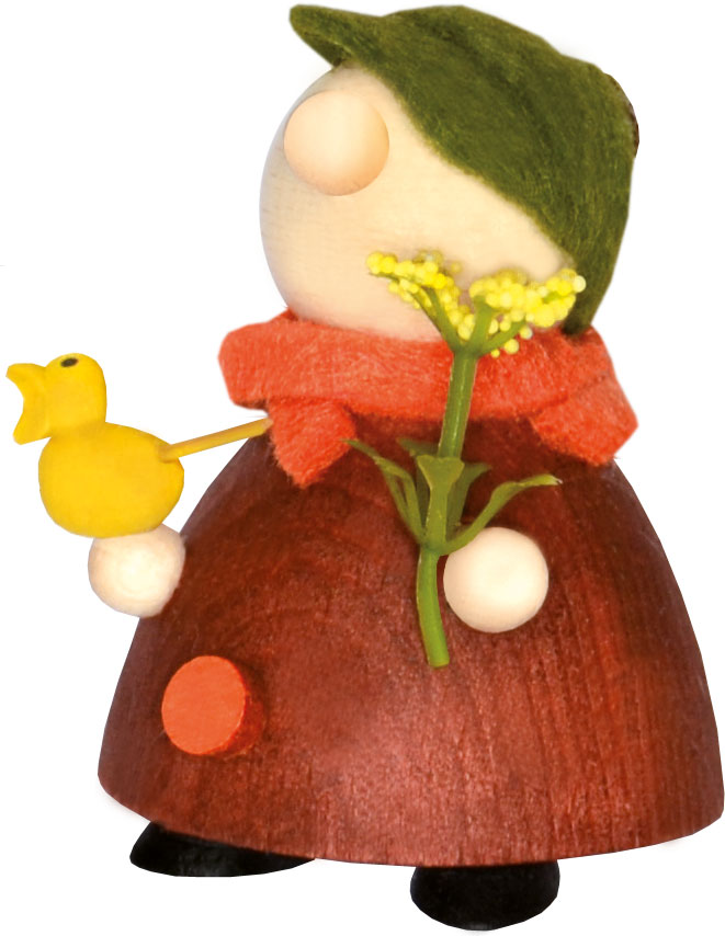 Molli pencil gardener, flowers, bird, green