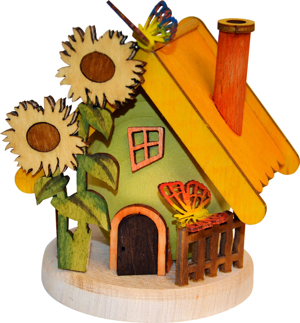 Mini-rookhuisje, zomer