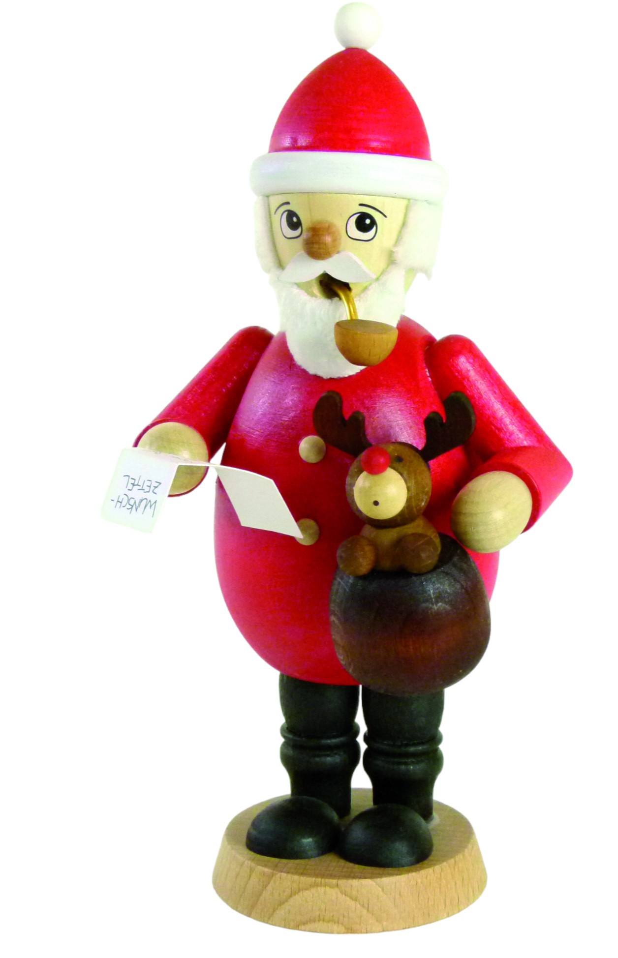 Santa Claus+wish list+elk,coloured smoking man,16,5