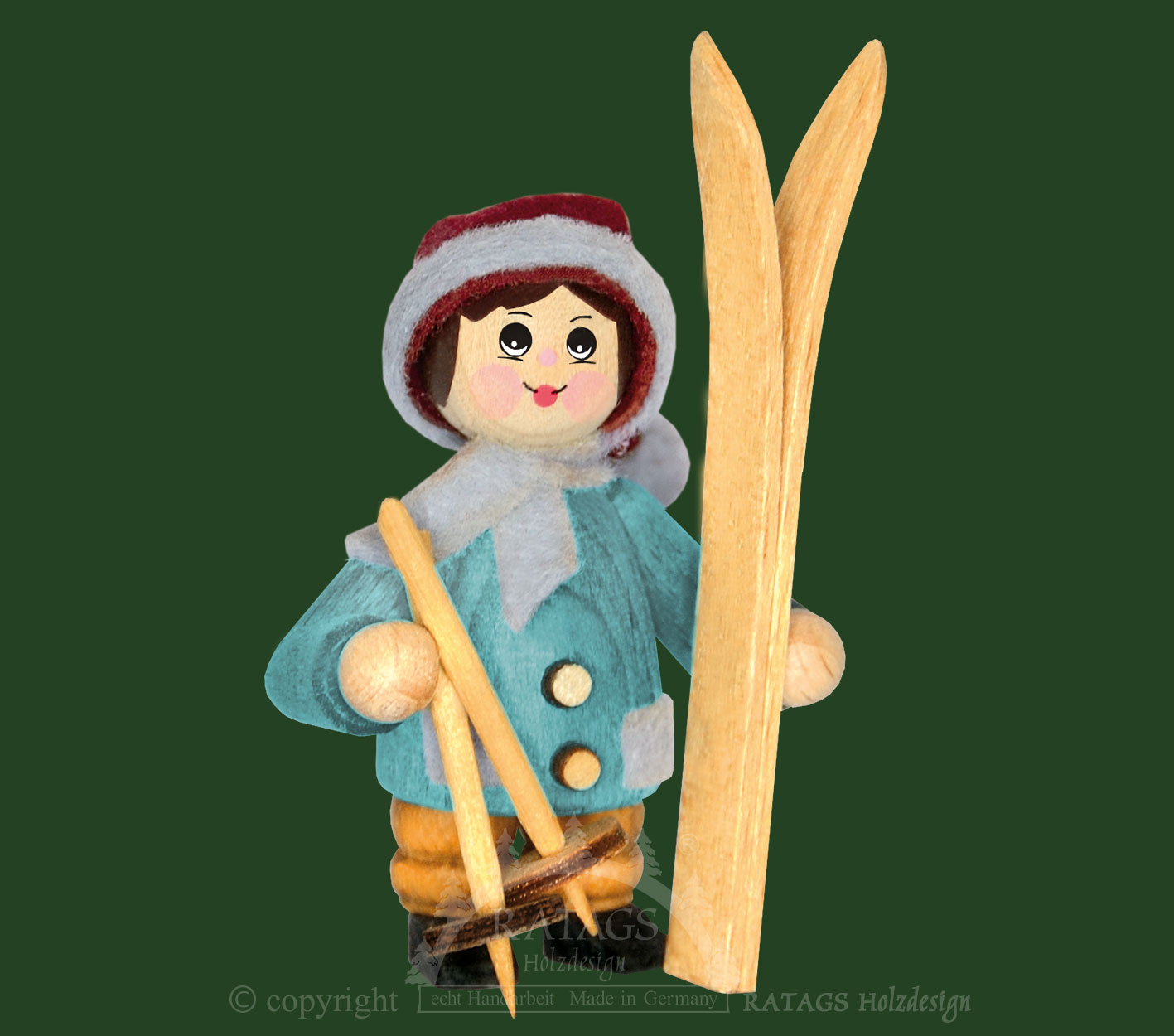 Figure, ski carrier, orange, dove blue