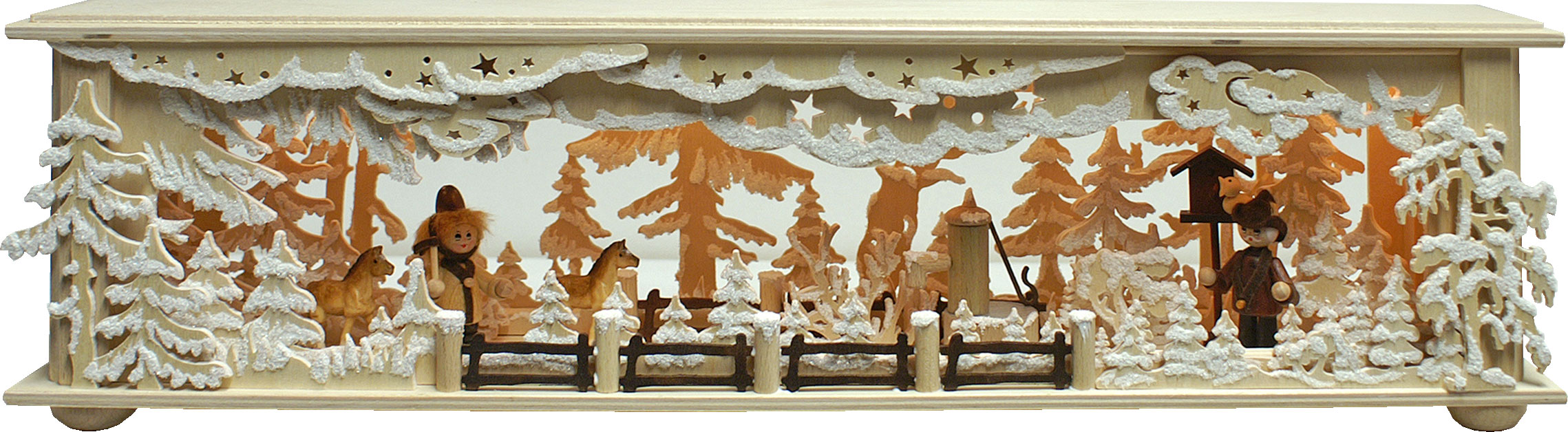 Small room light, paddock, hoarfrost