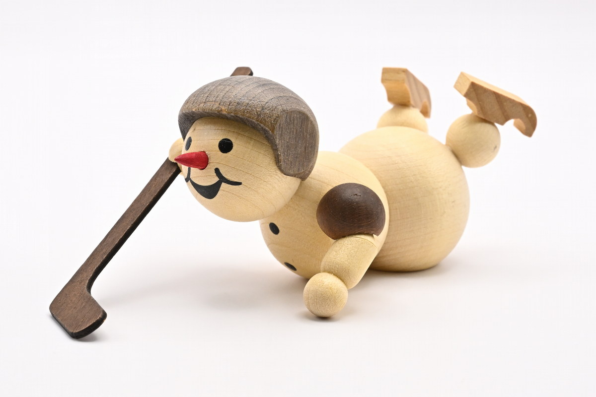 Snowman ice hockey player, lying helmet, without base 5 cm