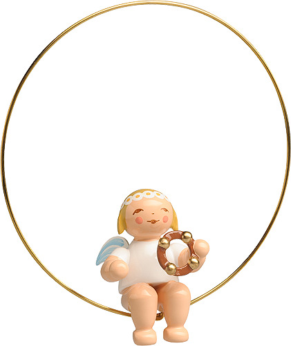 Christbaumengel im Ring, mit Schellenring
