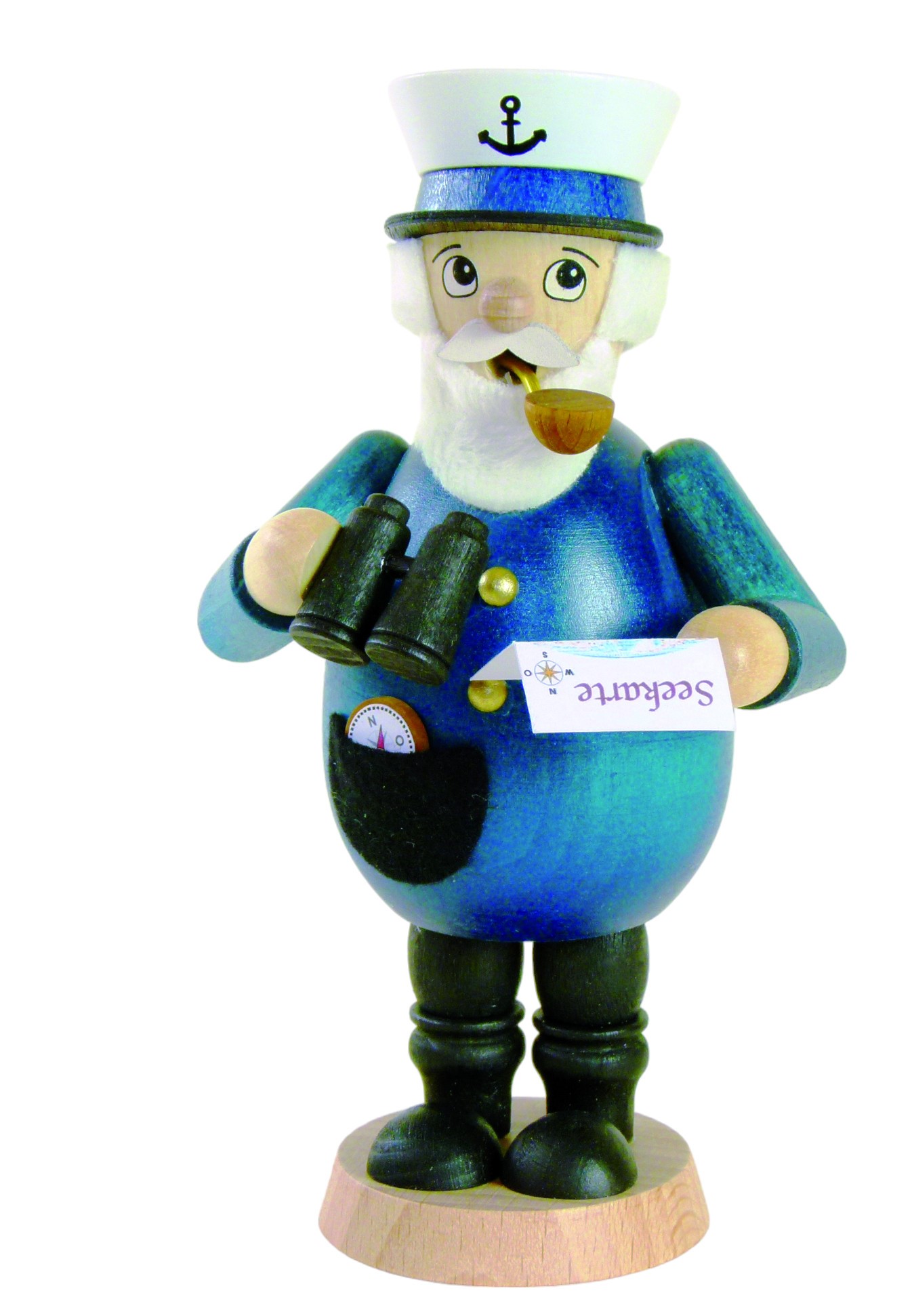 Captain, coloured incense burner, 15 cm