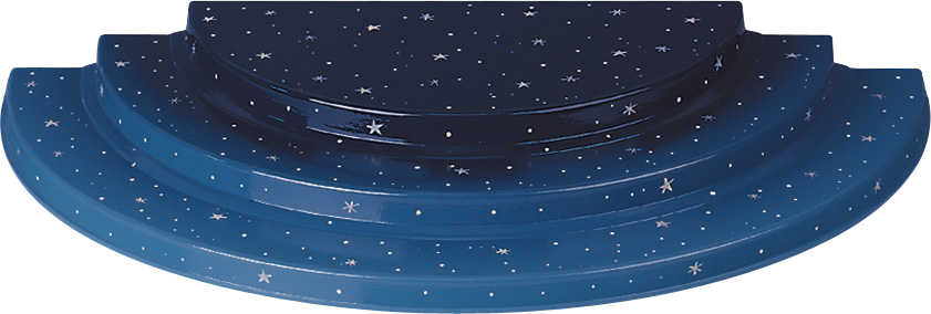 3-stufiger Engelberg, ohne Kerzentüllen, 48,5 x 24 x 6 cm