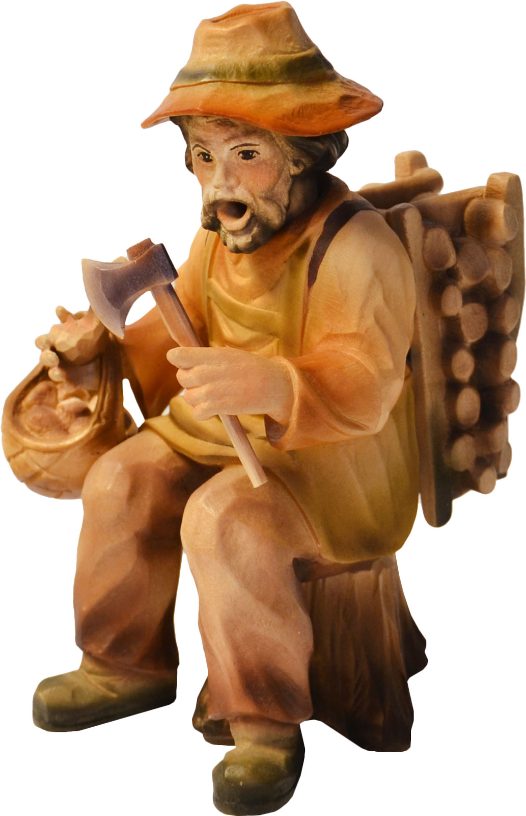 Räuchermann, geschnitzt & coloriert aus Massivholz