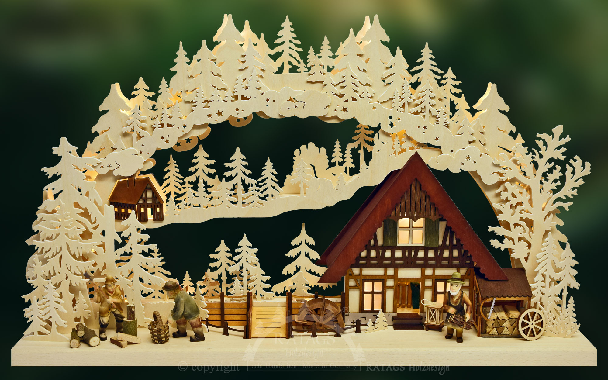 3D candle arch, large, sawmill