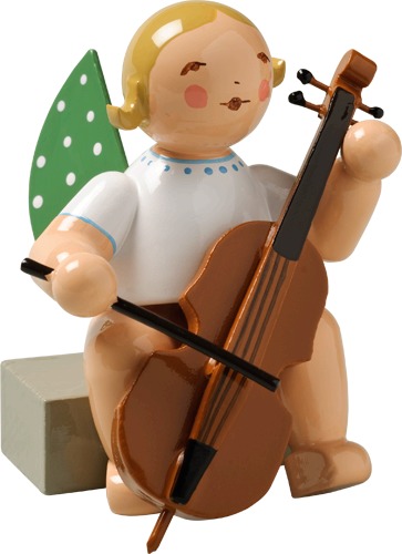 Engel mit Violoncello blonde Haare