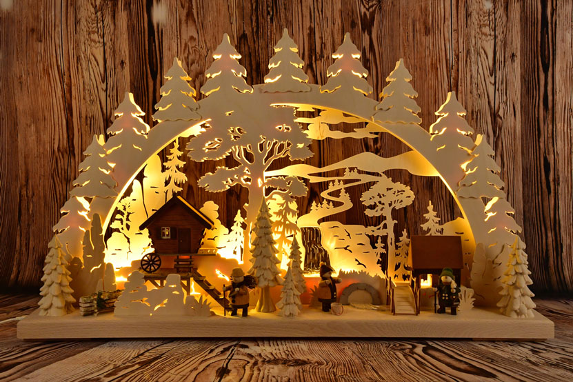 3D candle arch, large, by the stream